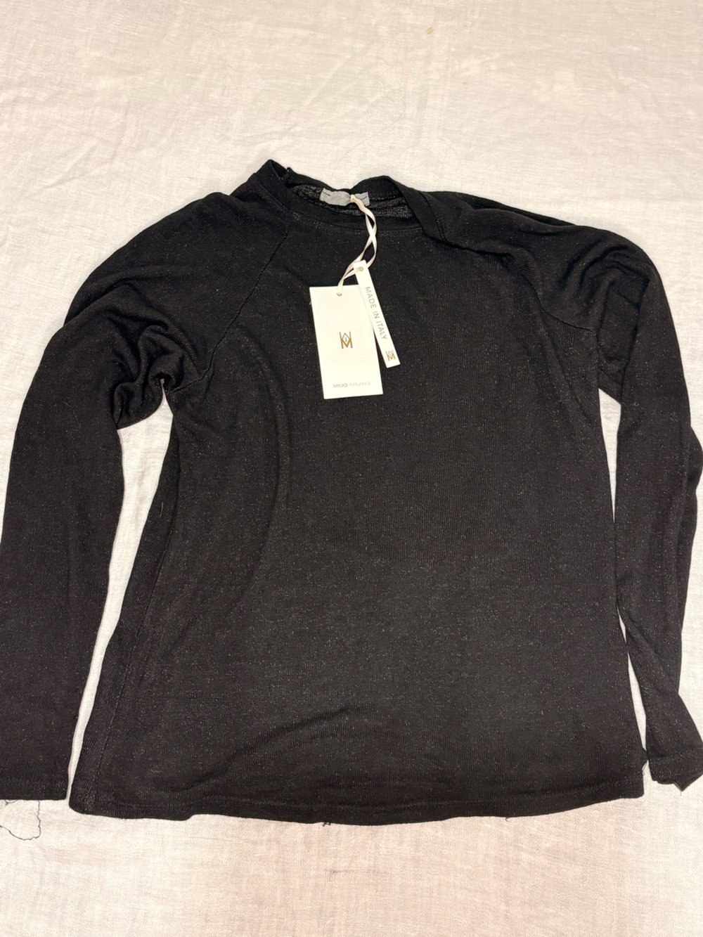 Milo-Milano Black Long Sleeve Top Brand New XS